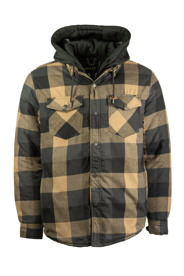 Men’s Quilted Flannel Jacket with Hood