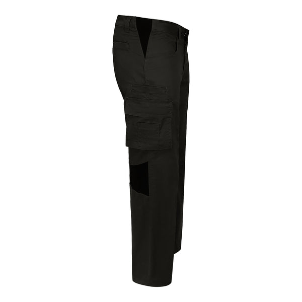 Men's superflex cargo pant: black;  dark sand