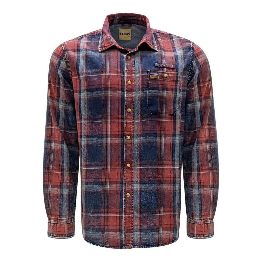Men’s Vintage Yarn Dyed Plaid Shirt