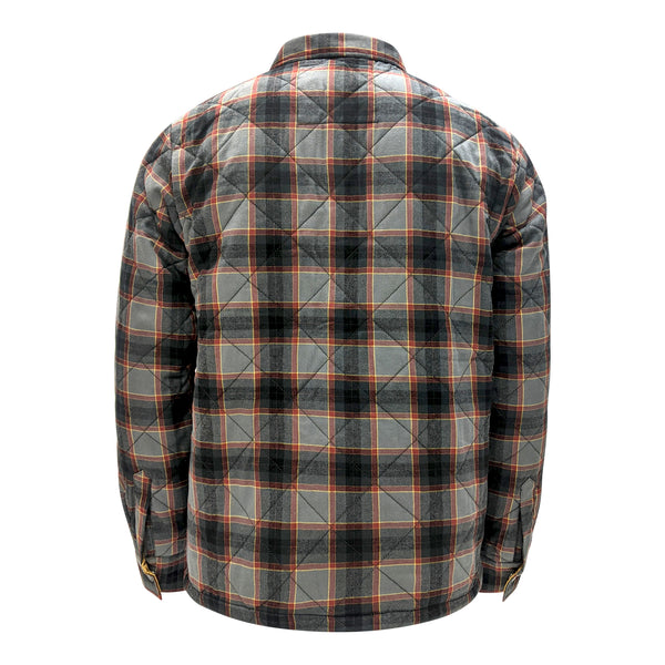 Men’s Quilted Flannel Jacket with Snap Closure