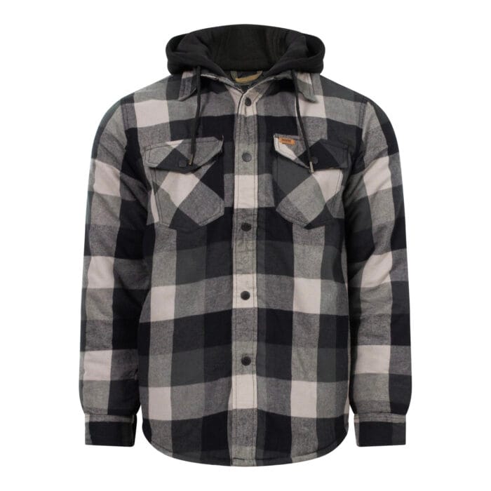 Veste en flanelle matelassée avec capuche pour hommes – Image 4