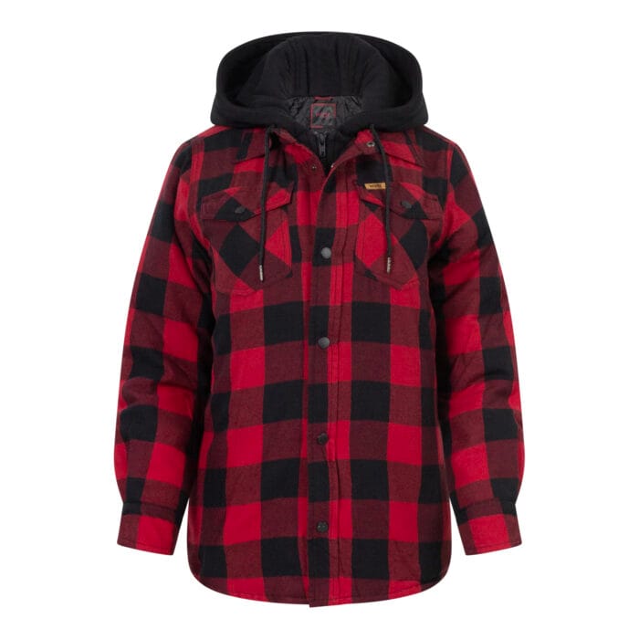Women’s Quilted Flannel Jacket with Hood