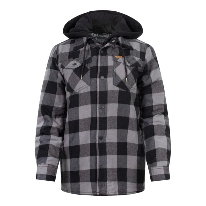 Veste en flanelle matelassée avec capuche pour femmes – Image 2