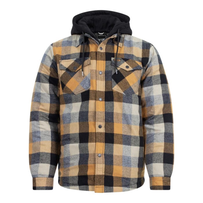 Men’s Quilted Flannel Jacket with Hood